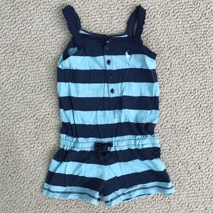 Ralph Lauren 2T One-piece Stripe Tank Outfit Blue